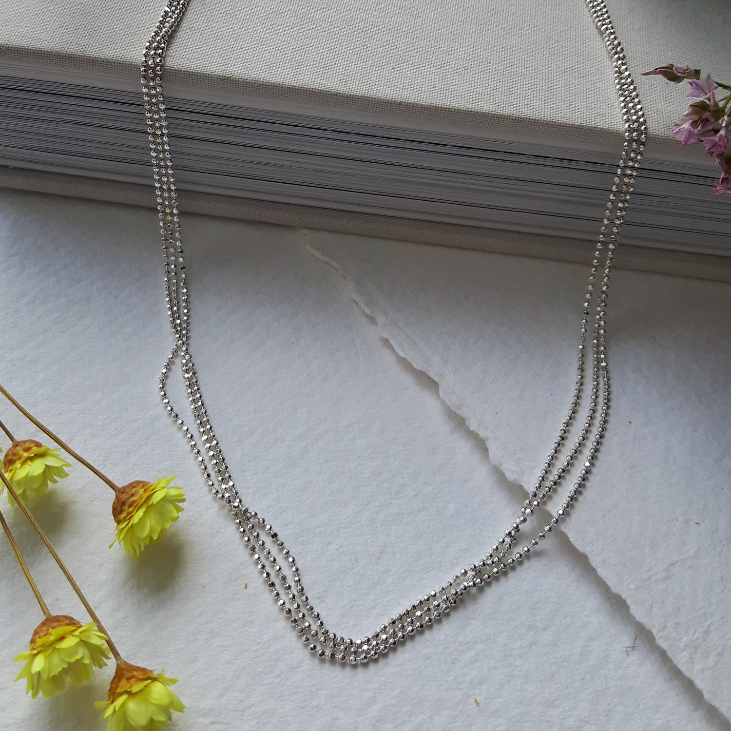 Bobble Silver Triple 45cm Chain