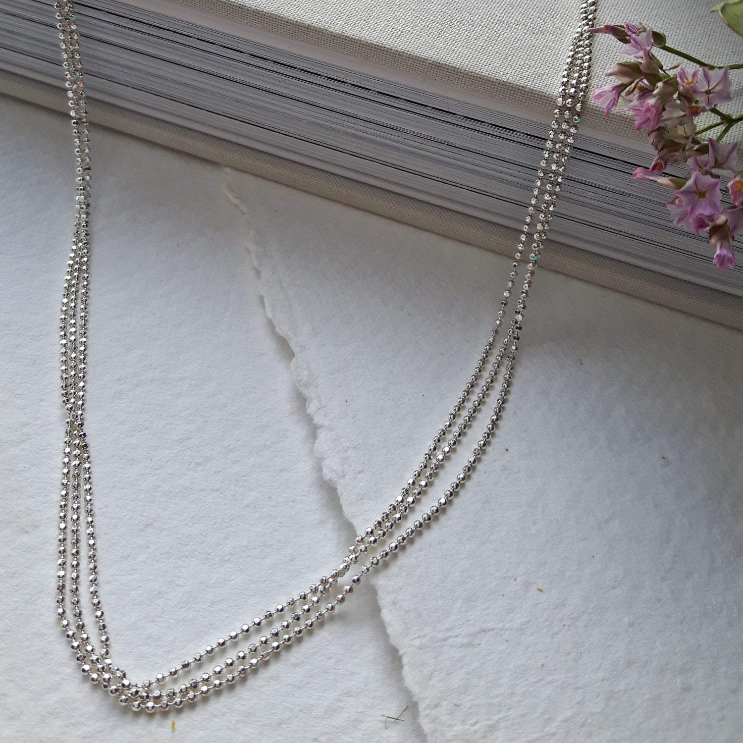 Bobble Silver Triple 45cm Chain