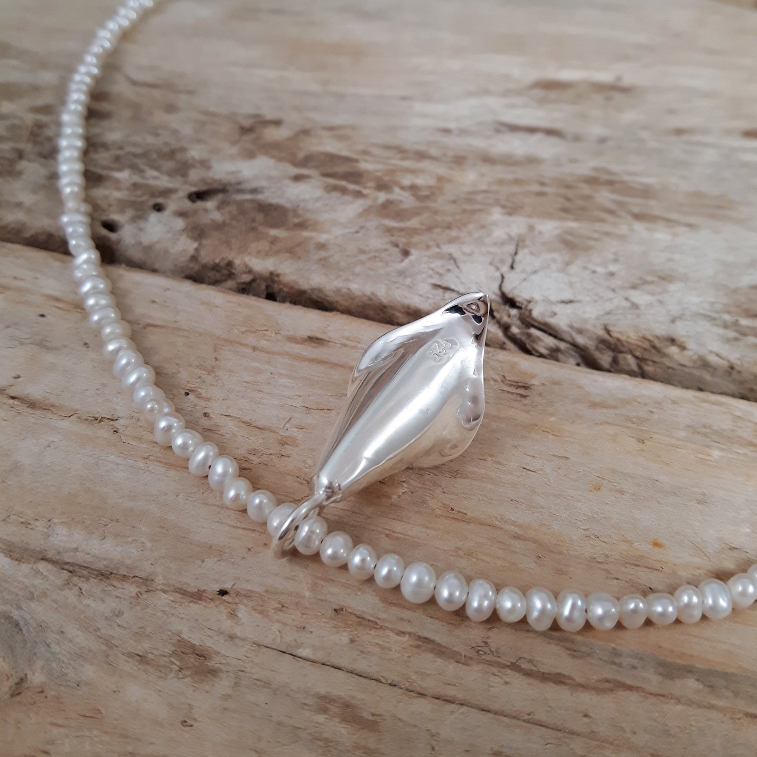 Foresta Calla Lily & Pearl Necklace