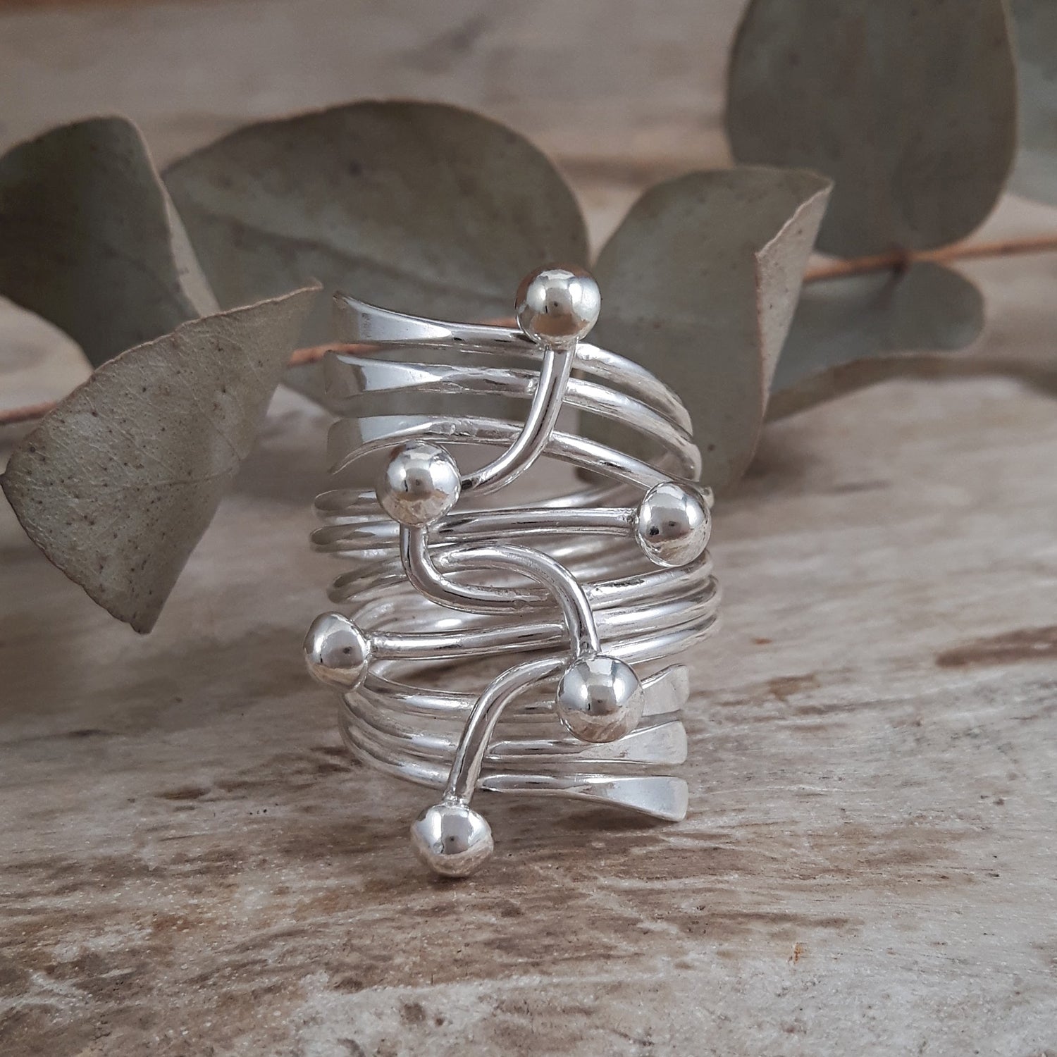 SAMPLE Calypso Dot Sterling Silver Ring Size P