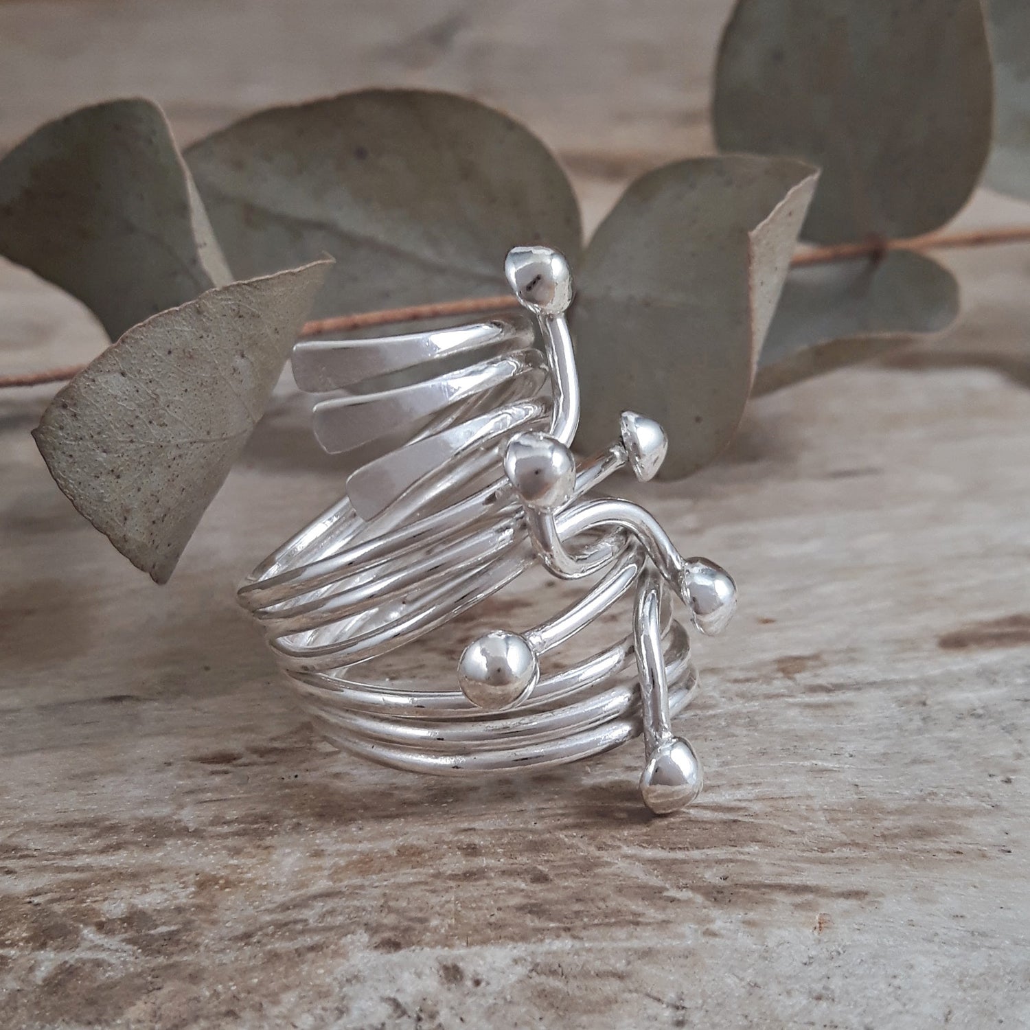 SAMPLE Calypso Dot Sterling Silver Ring Size P