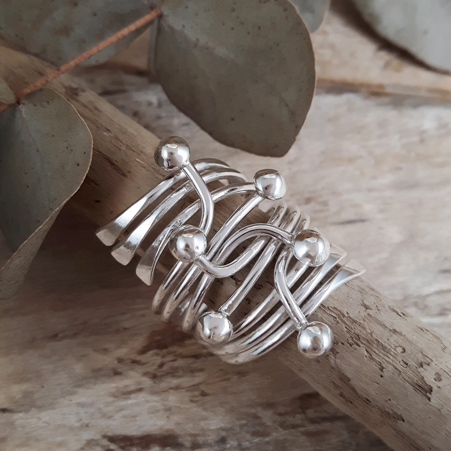 SAMPLE Calypso Dot Sterling Silver Ring Size P