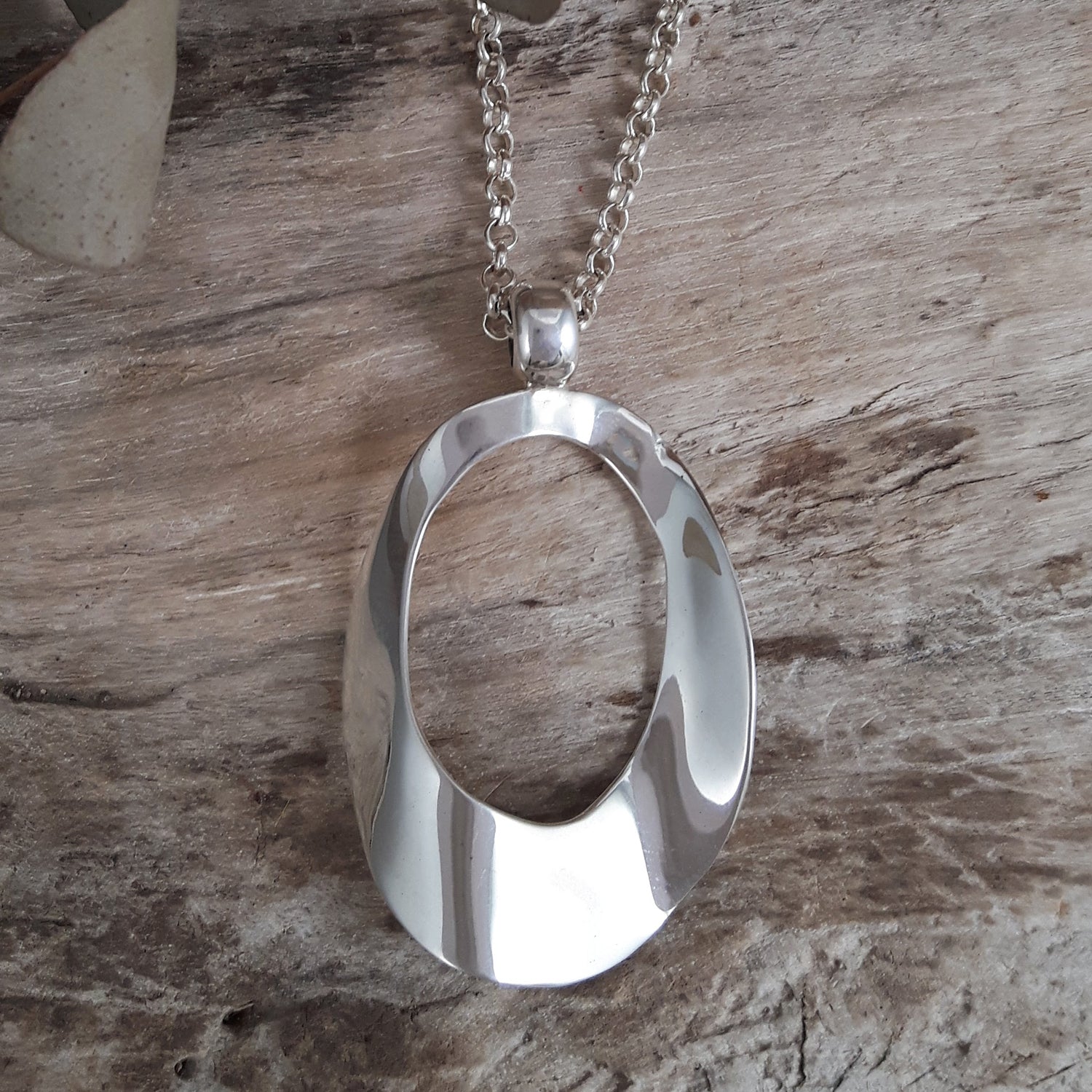 SAMPLE Calypso Wave Polished Silver Pendant