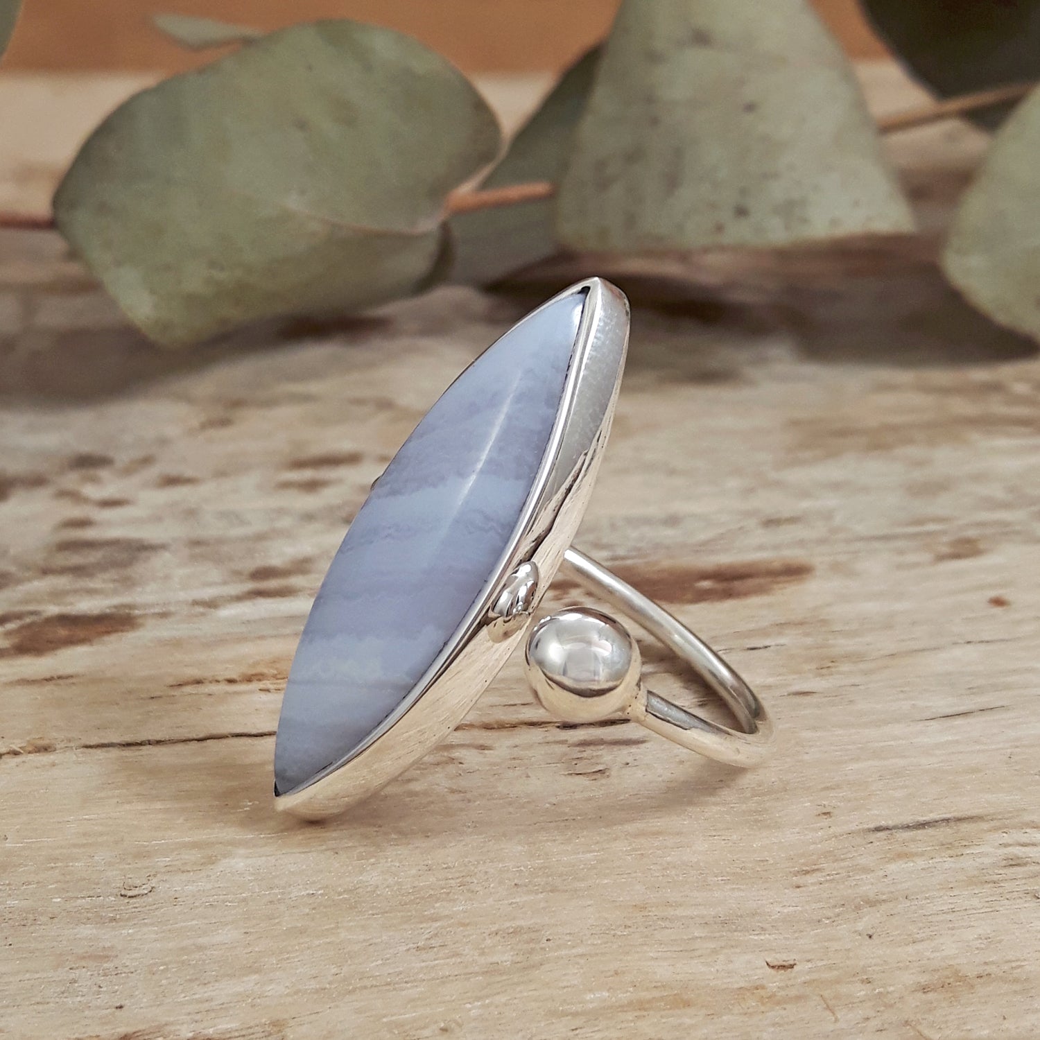 Celestial Blue Lace Agate Ring