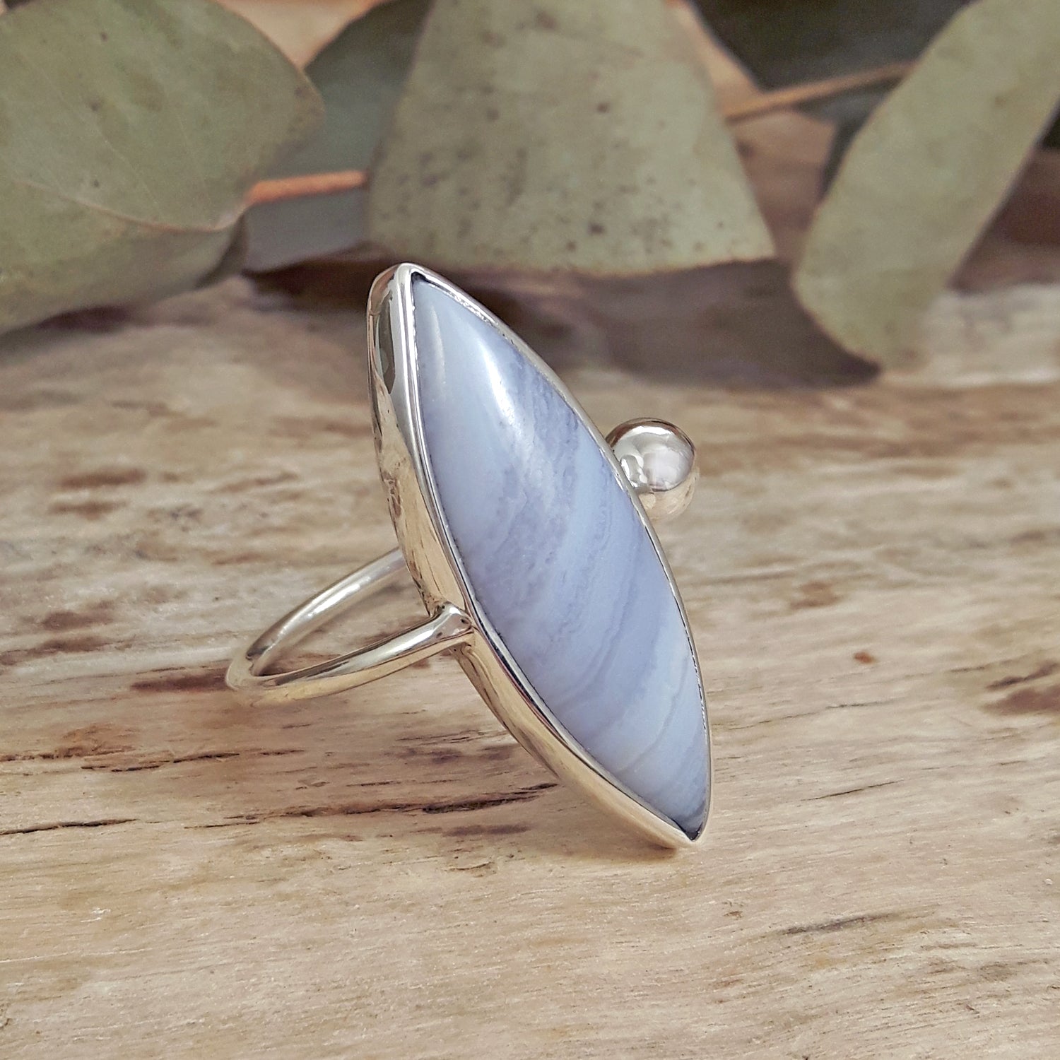 Celestial Blue Lace Agate Ring