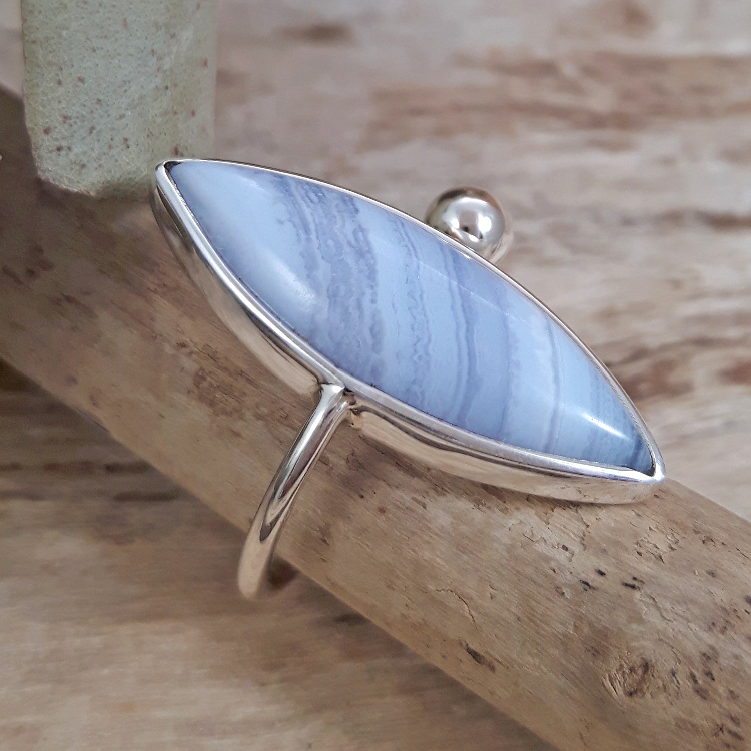 Celestial Blue Lace Agate Ring