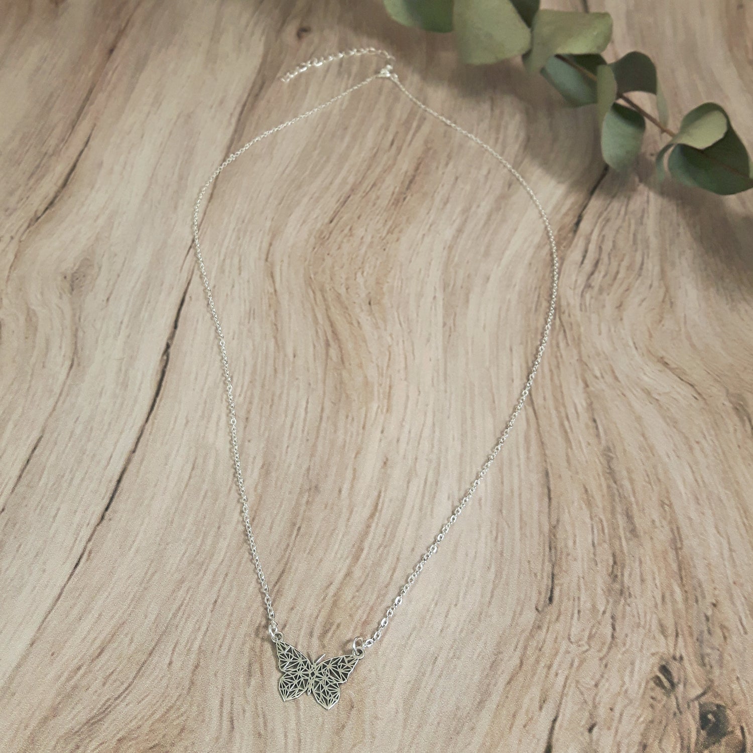 Celtic Silver Butterfly Necklace