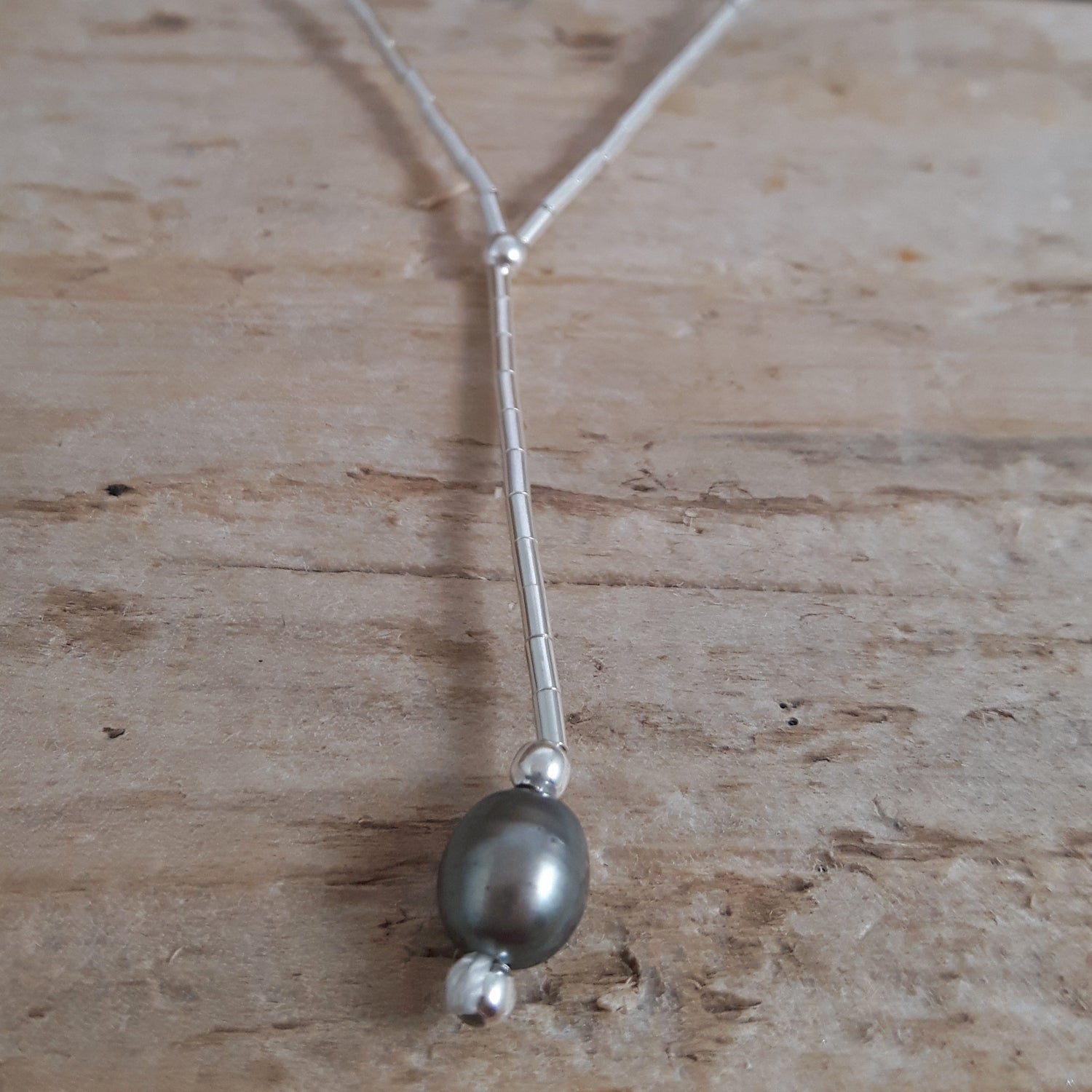 Clara Grey Pearl Necklace