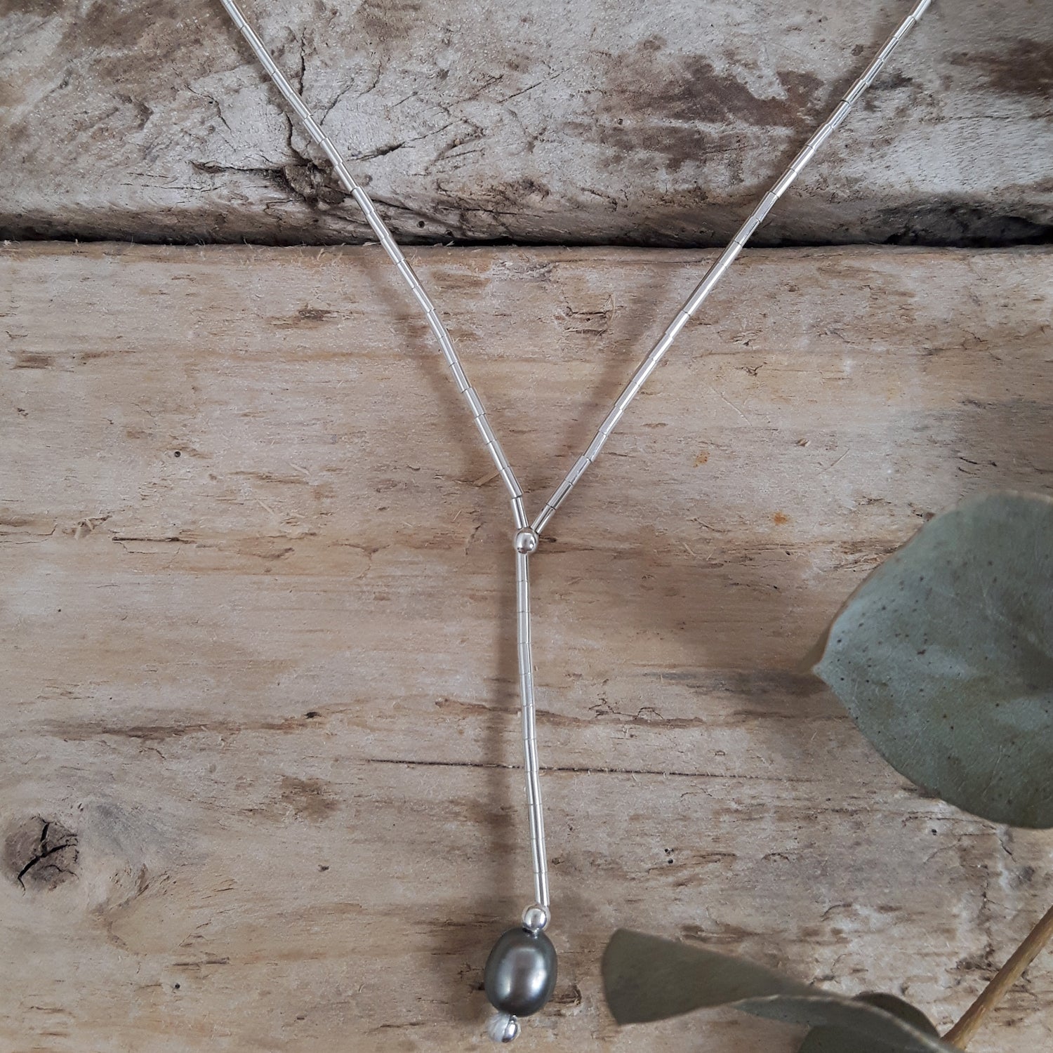 Clara Grey Pearl Necklace