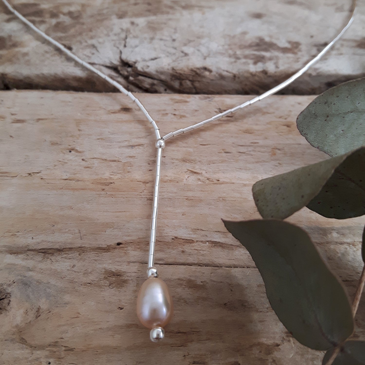 Clara Pink Pearl Necklace