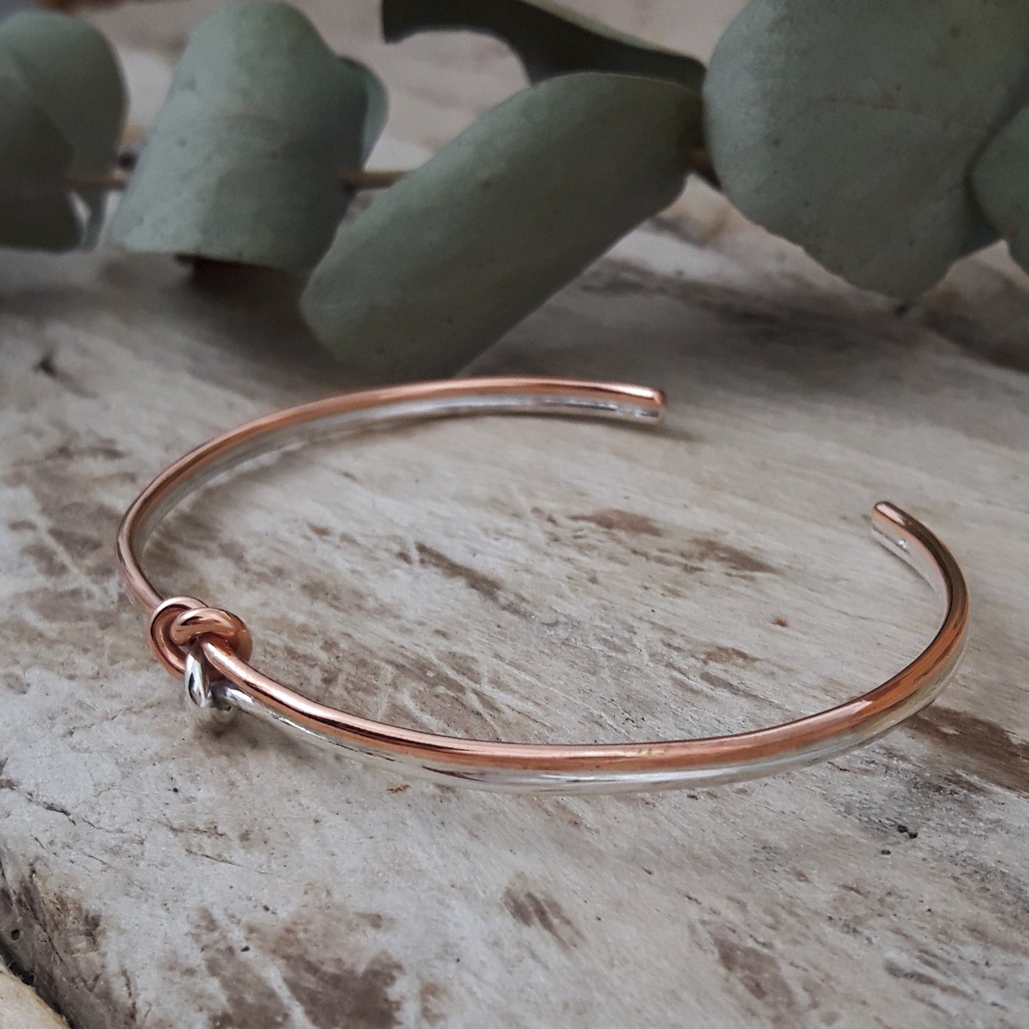 Dara Celtic Knot Copper Silver Cuff