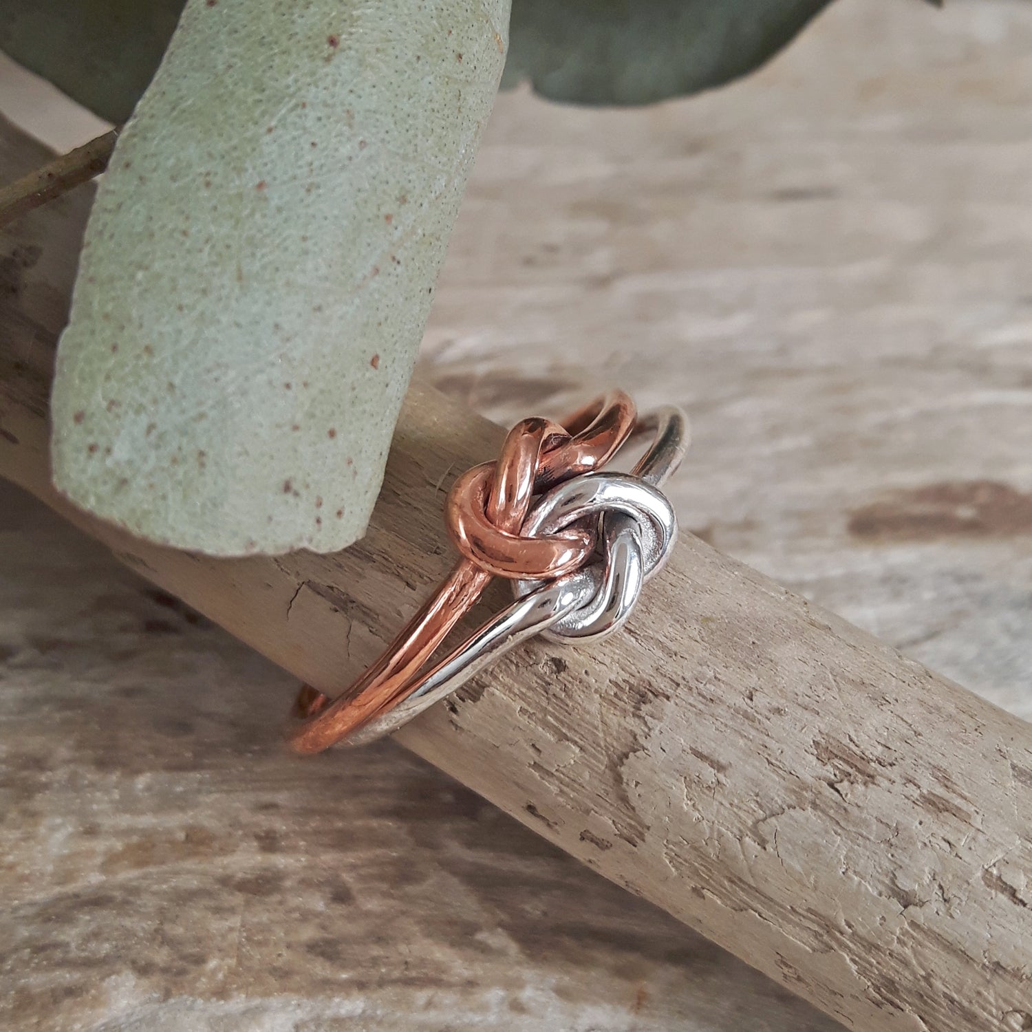 Dara Celtic Knot Copper Silver Ring