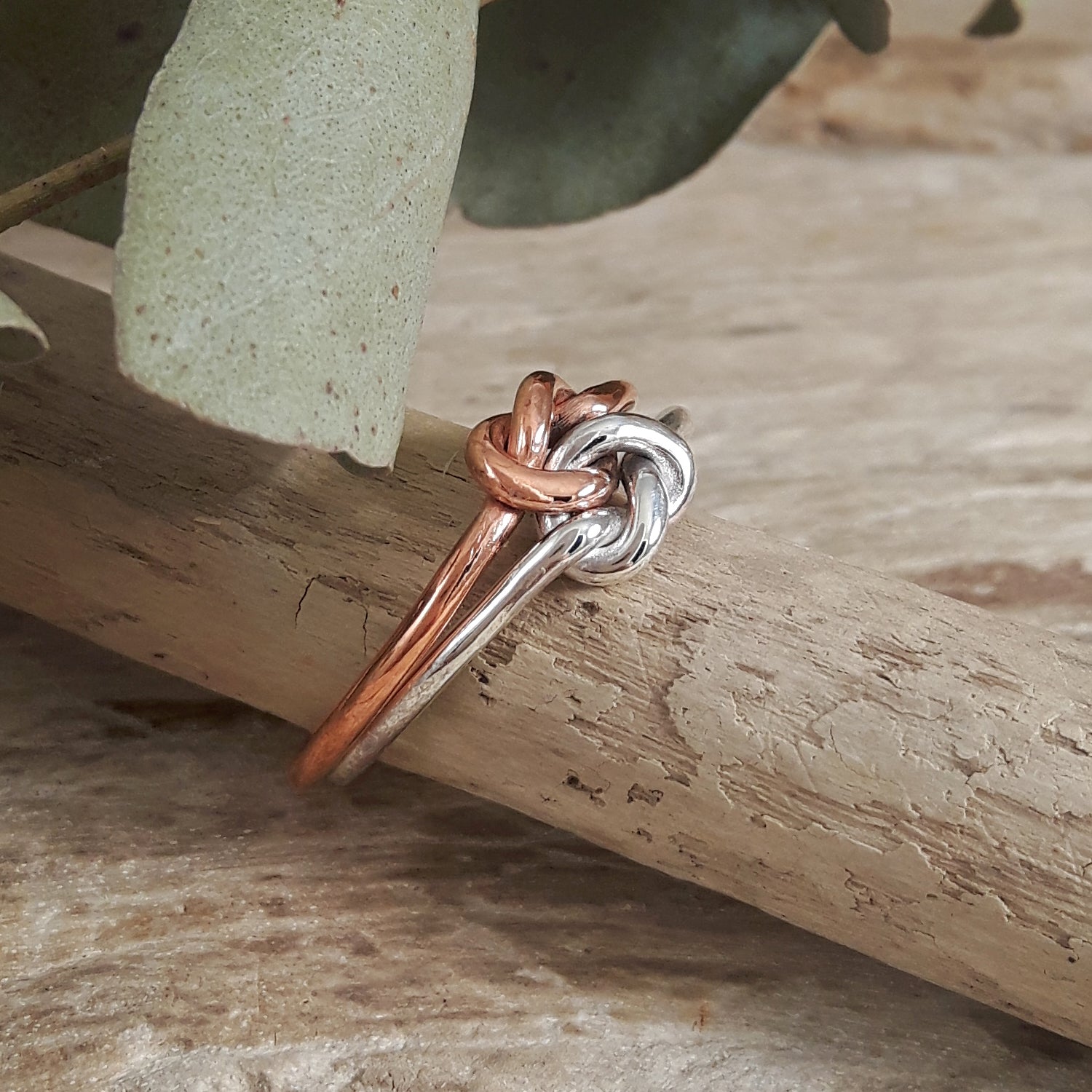 Dara Celtic Knot Copper Silver Ring