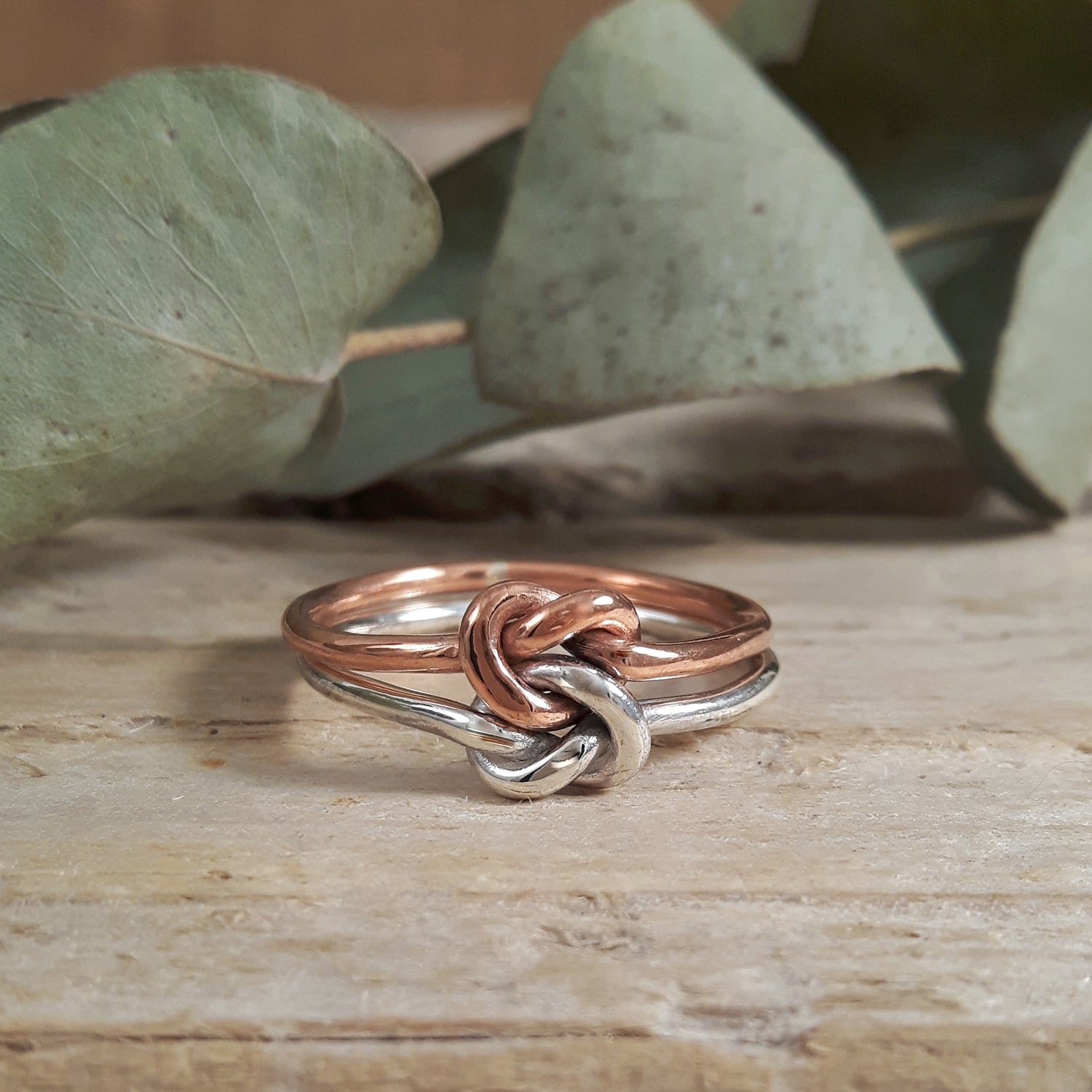 Dara Celtic Knot Copper Silver Ring