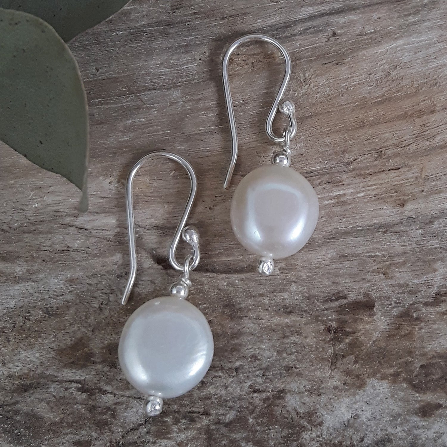 Elenita White Keishi Pearl Drop Earrings