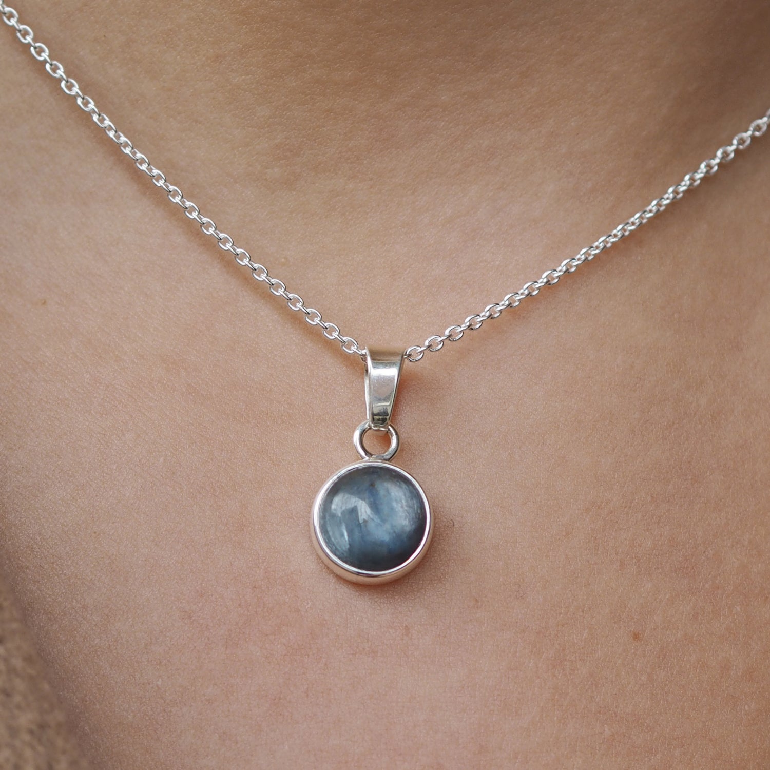 Alba Kyanite Circle Pendant