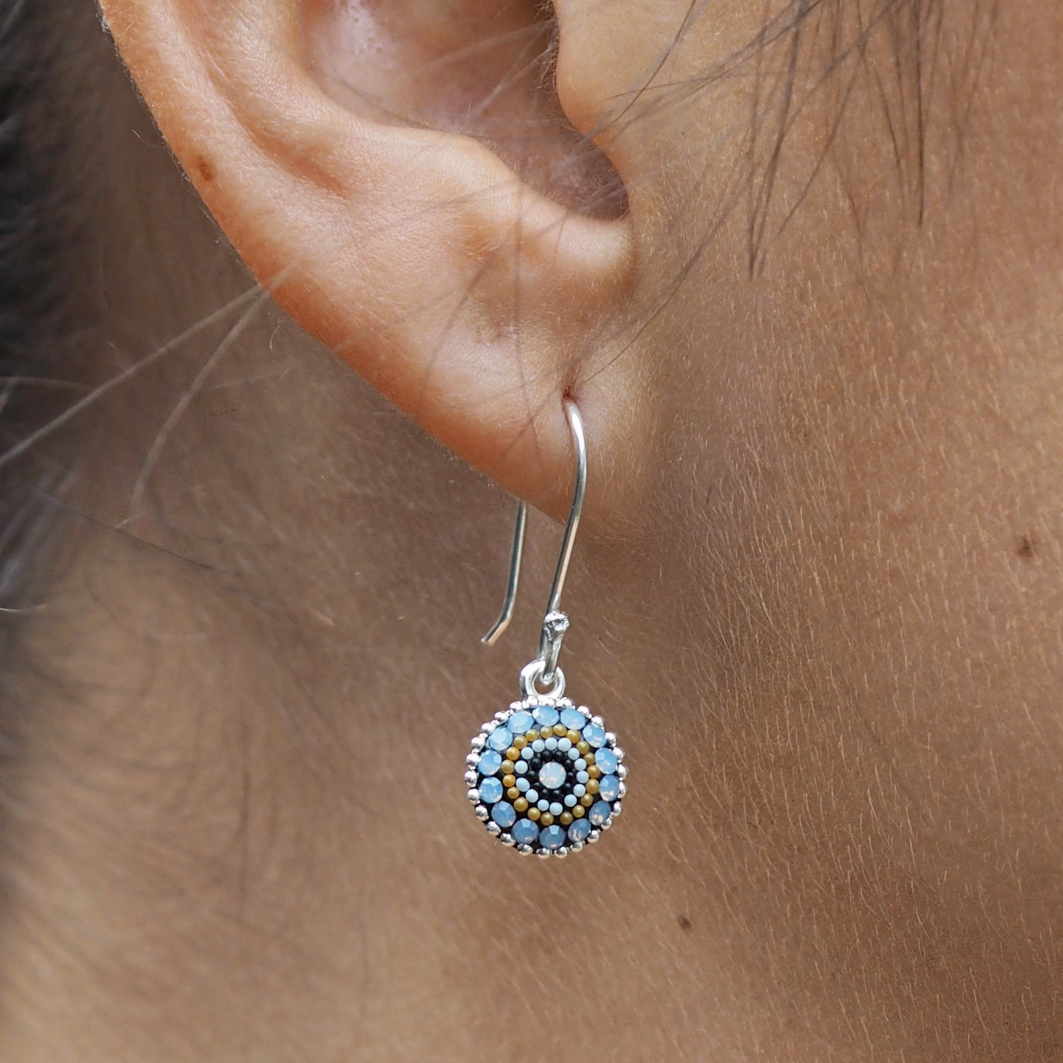 Allegra Highland Glow Round Drop Earrings