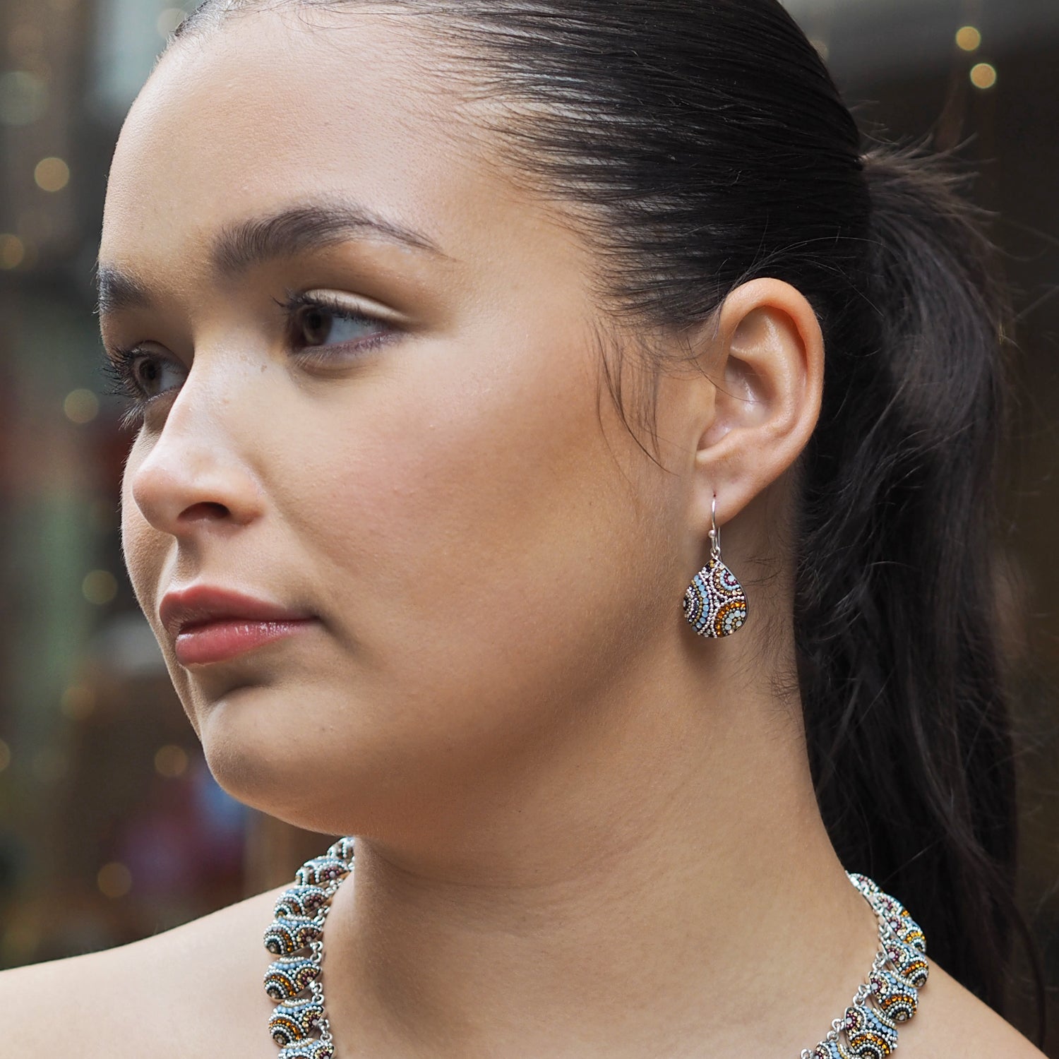 Allegra Highland Glow Teardrop Drop Earrings