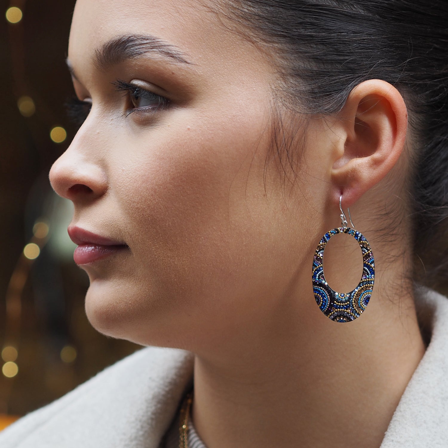 Allegra Indigo Radiance Hoop Earrings