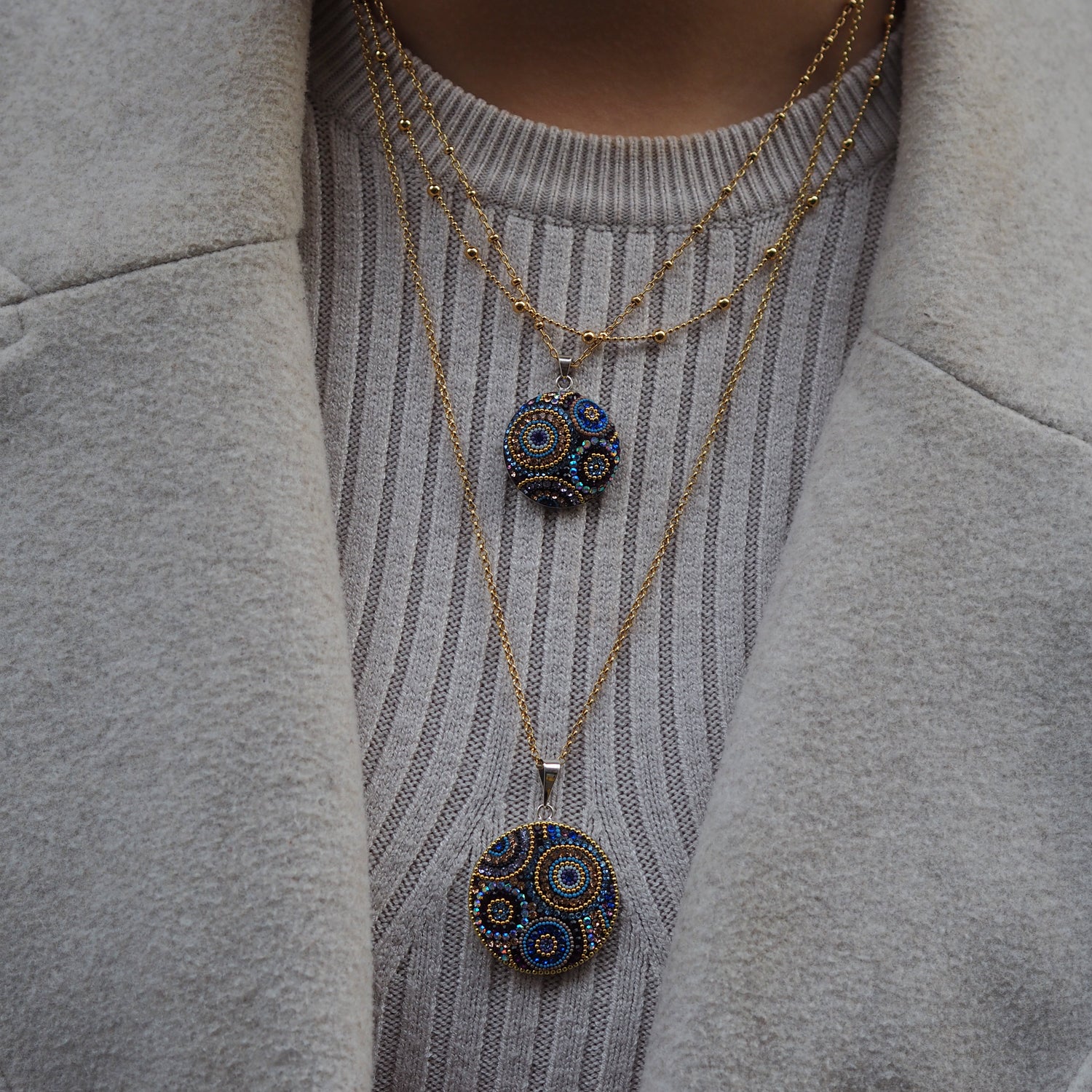 Allegra Indigo Radiance Disc Pendant