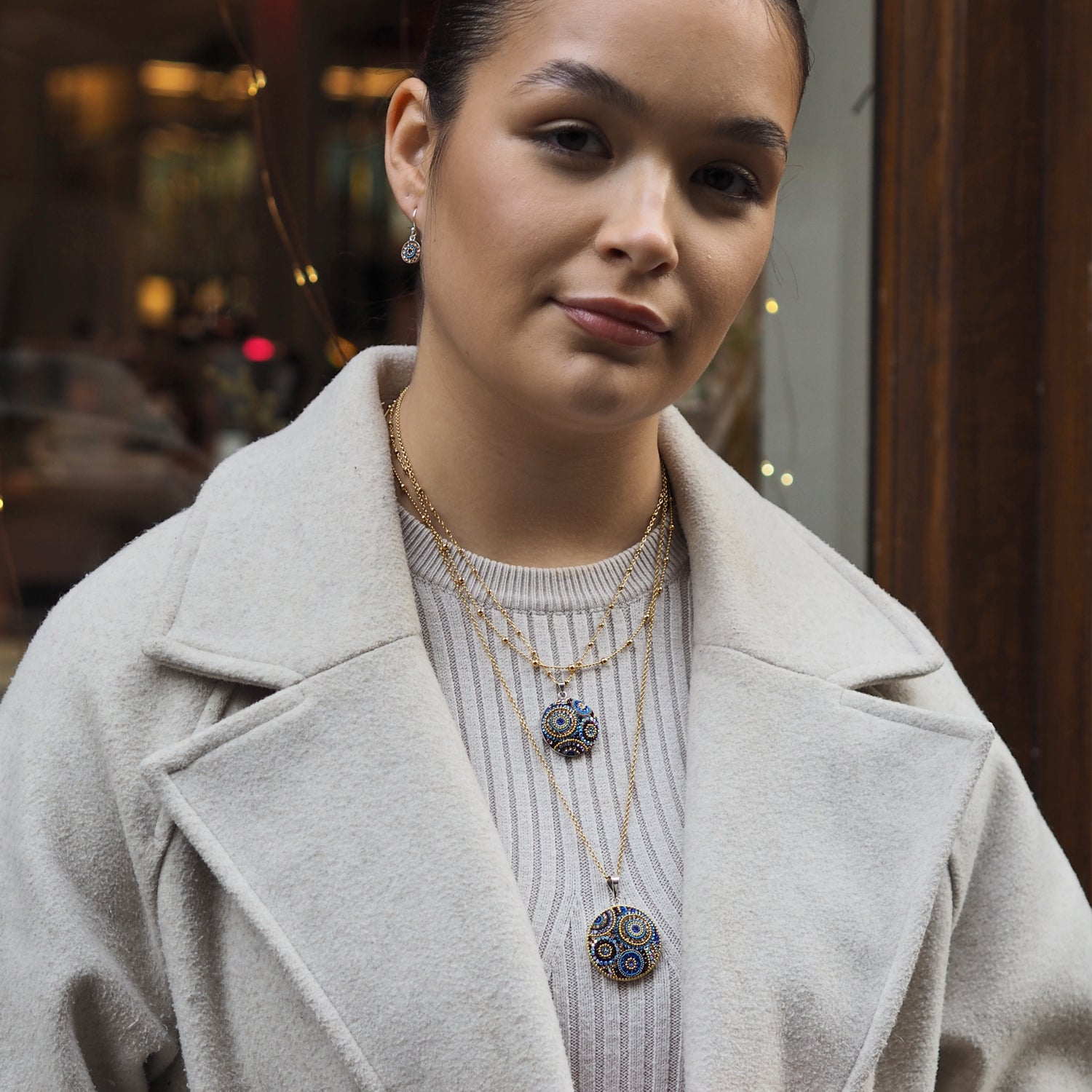 Allegra Indigo Radiance Disc Pendant