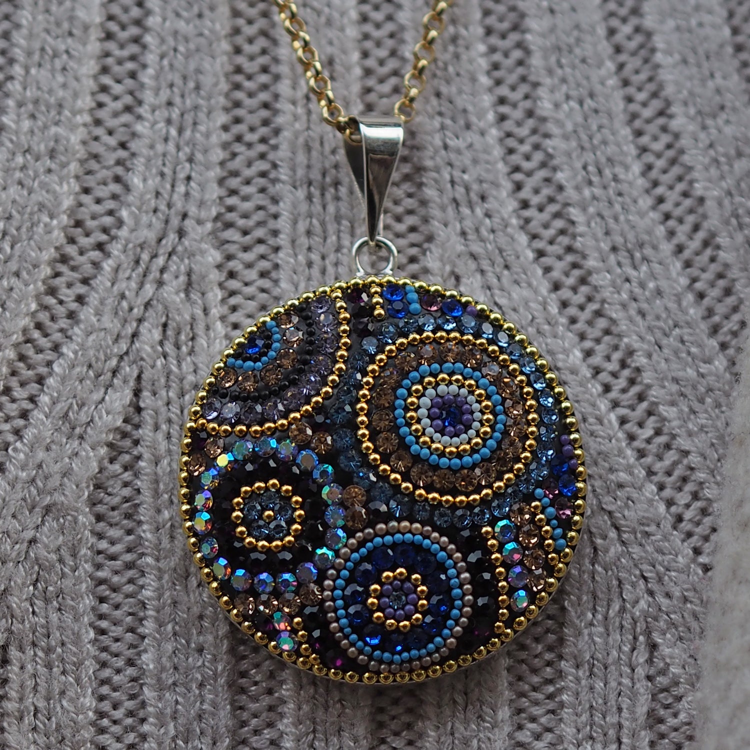 Allegra Indigo Radiance Large Disc Pendant