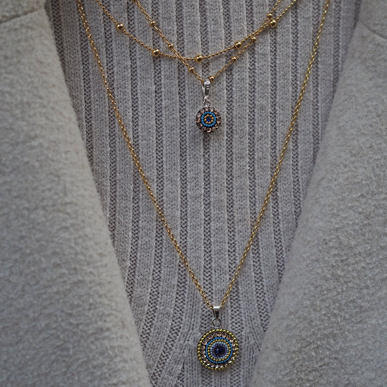 Allegra Indigo Radiance Round Mini Pendant