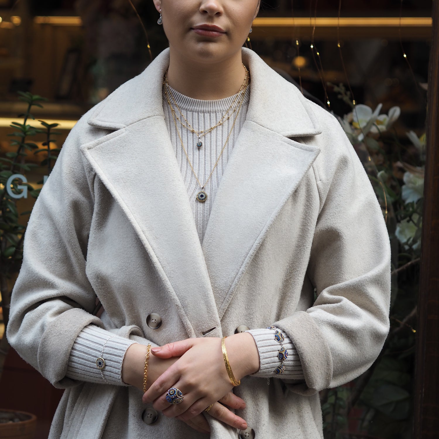 Allegra Indigo Radiance Coin Drop Earrings