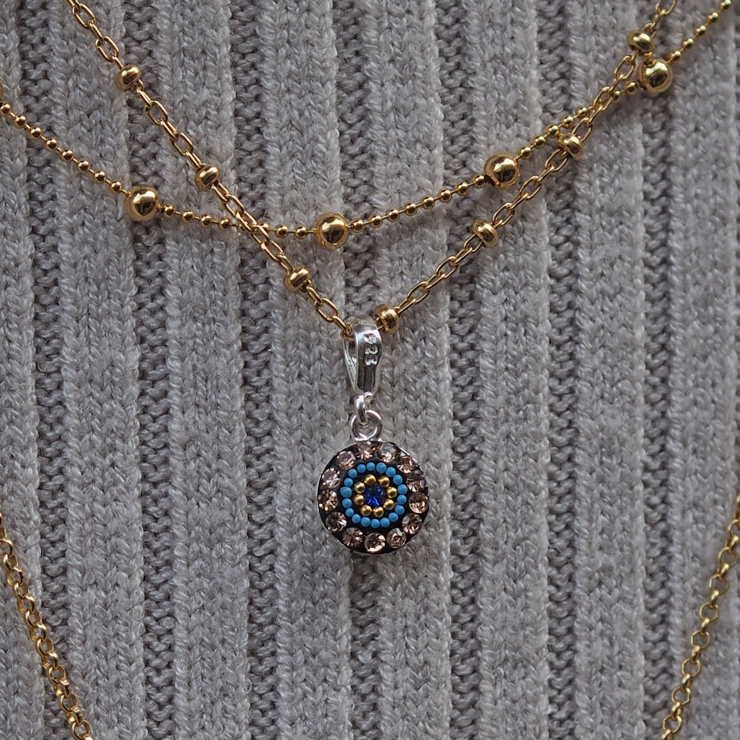 Allegra Indigo Radiance Round Mini Pendant