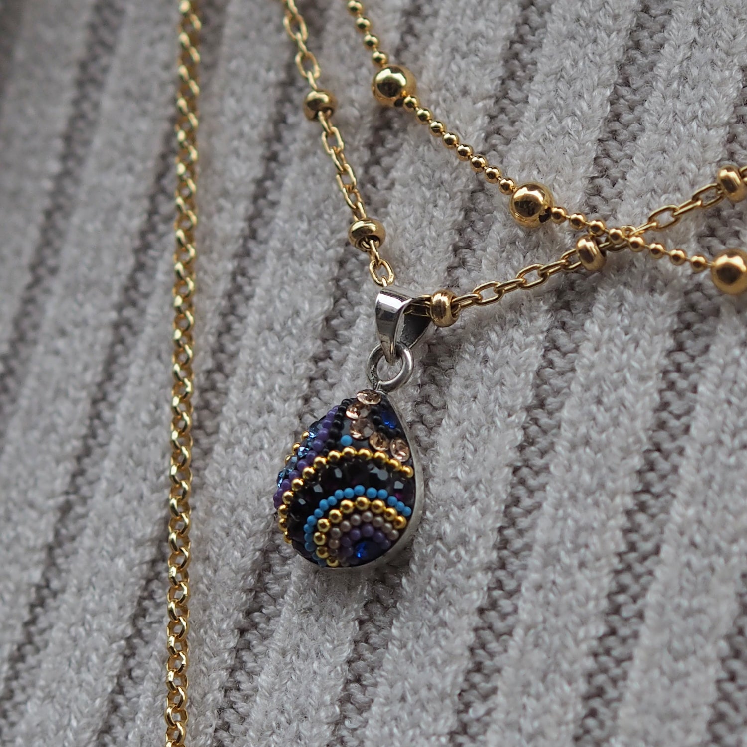 Allegra Indigo Radiance Teardrop Mini Pendant