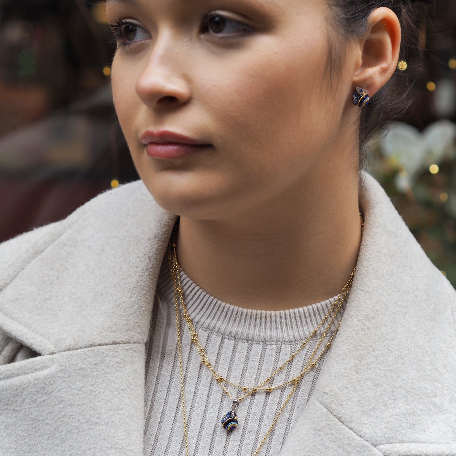 Allegra Indigo Radiance Teardrop Mini Pendant