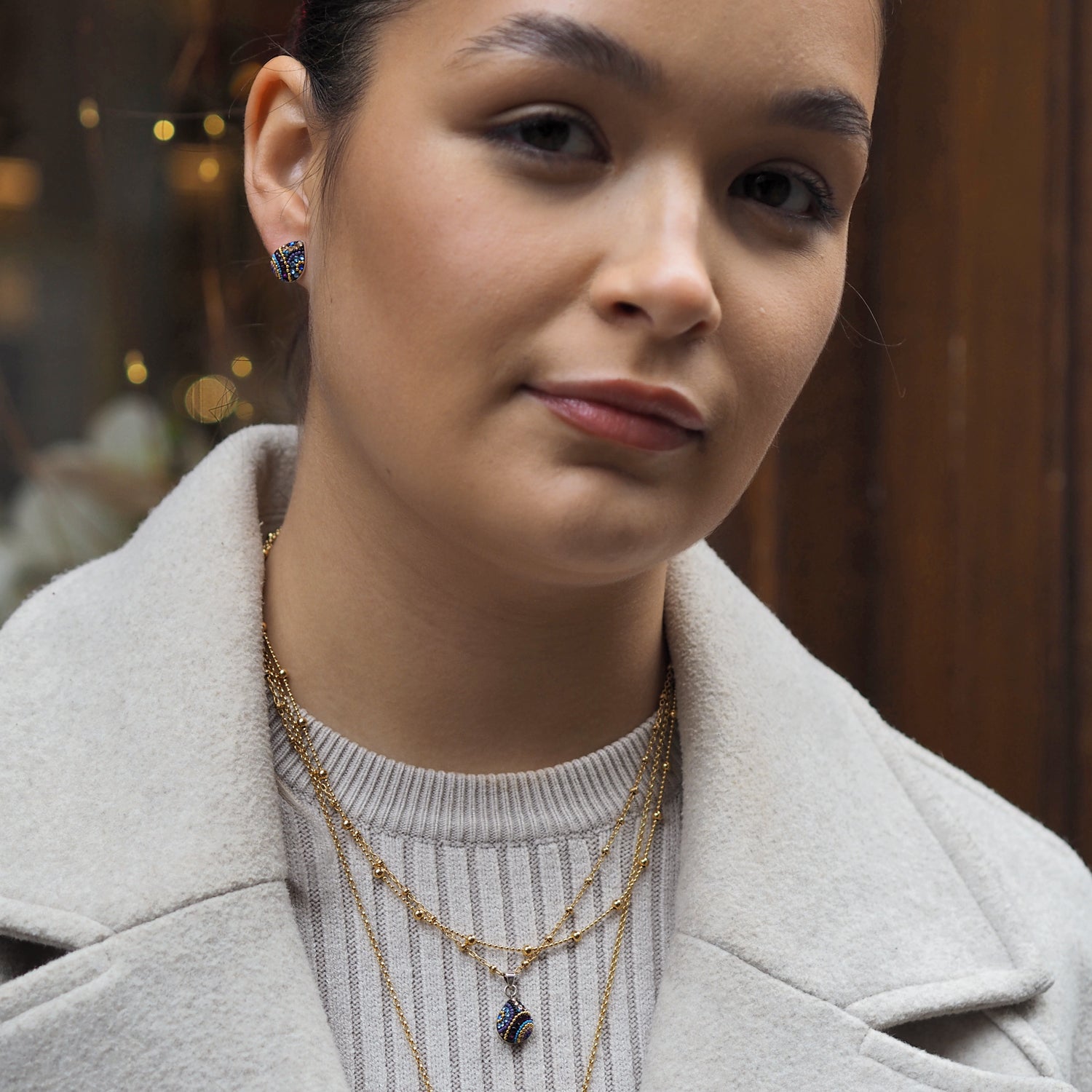 Allegra Indigo Radiance Teardrop Mini Pendant