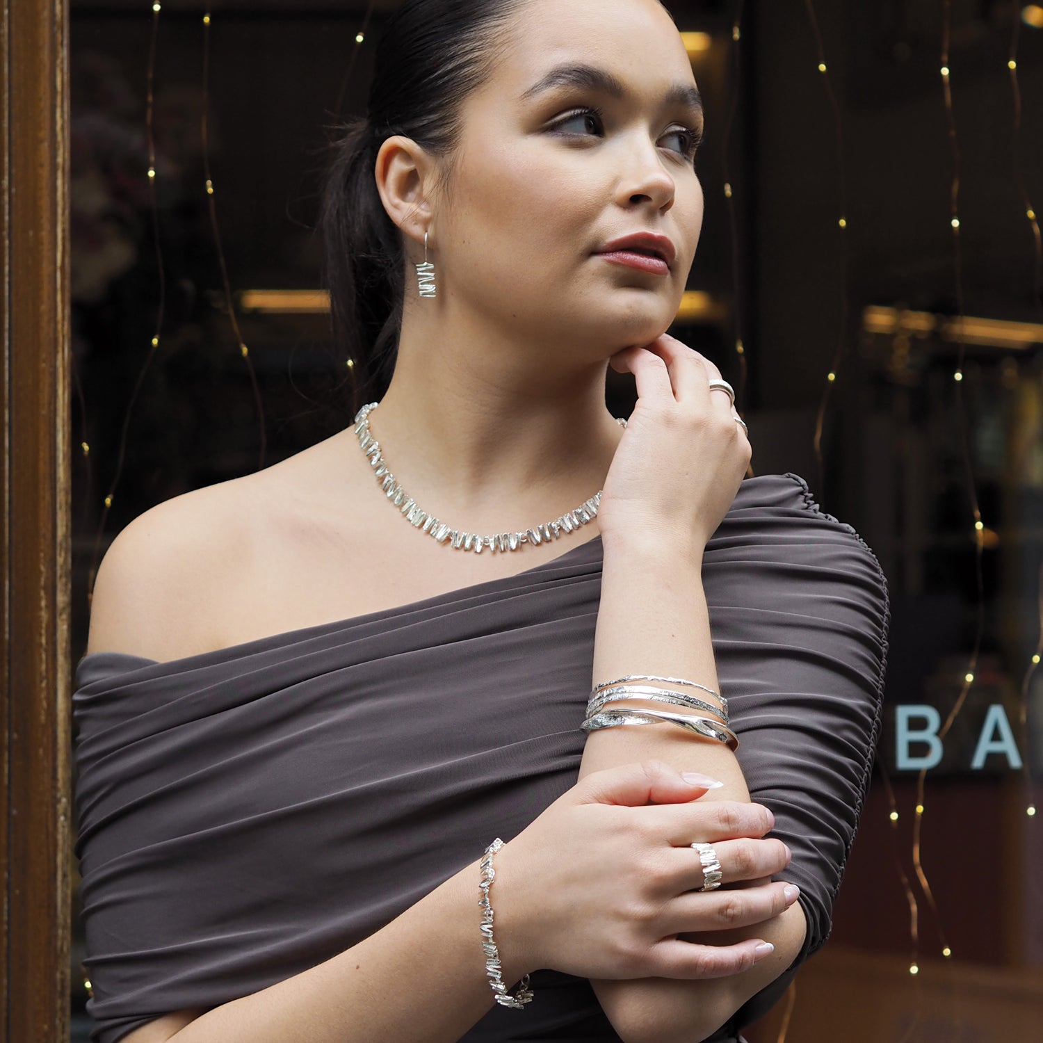 Foresta Junpier Silver T-bar Bracelet