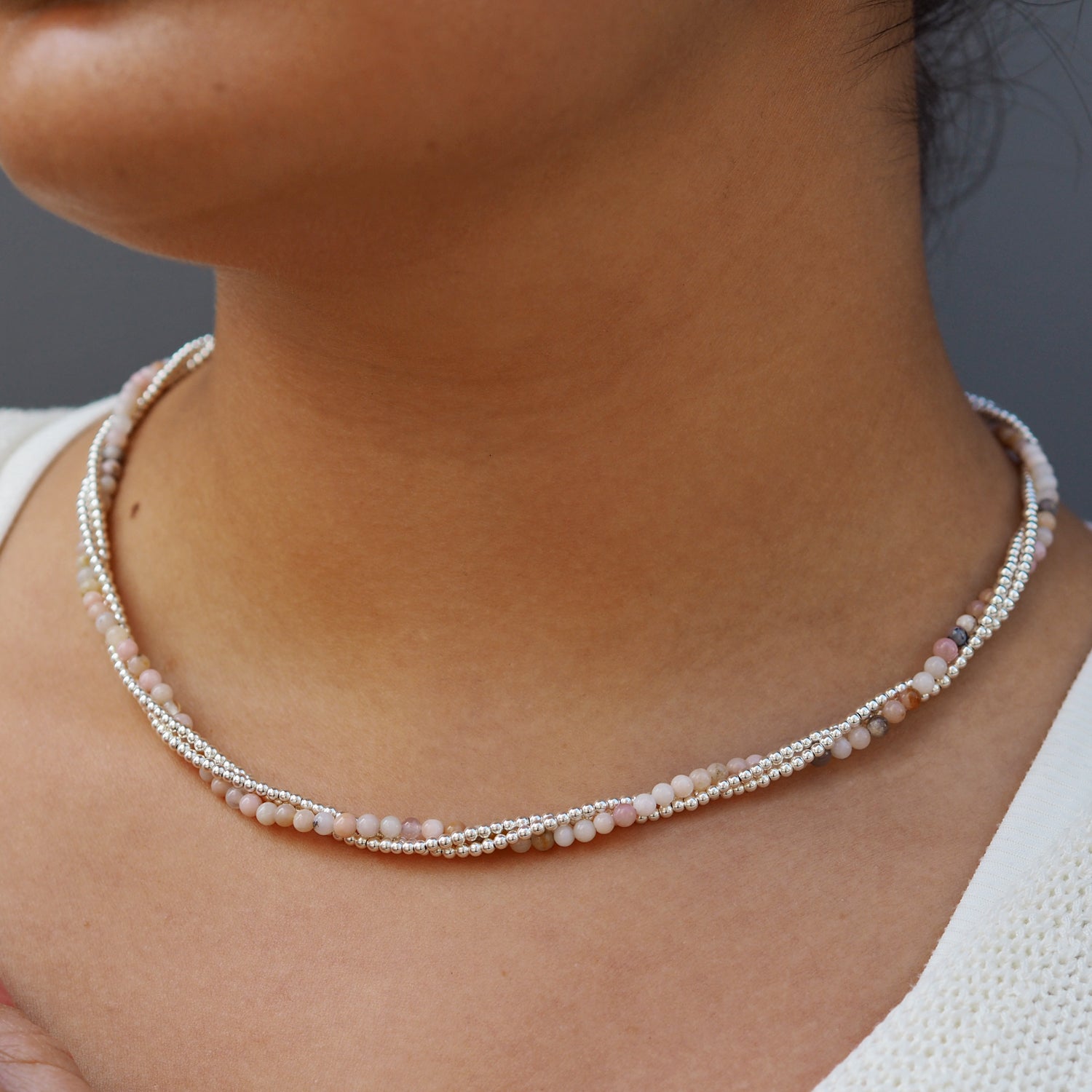 Jasmin Pink Opal Necklace