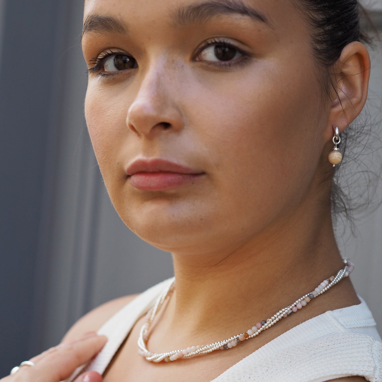 Jasmin Pink Opal Necklace