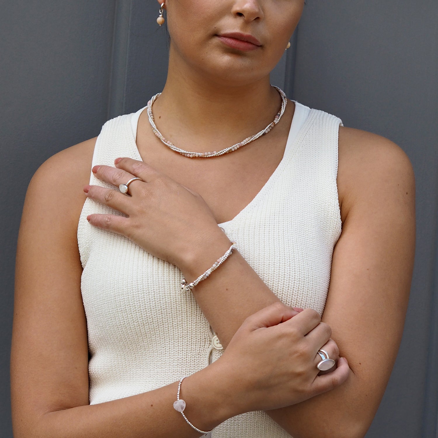 Jasmin Pink Opal Necklace