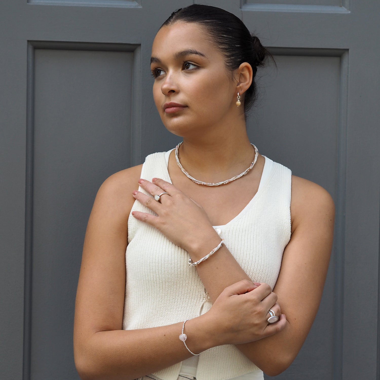 Jasmin Pink Opal Necklace