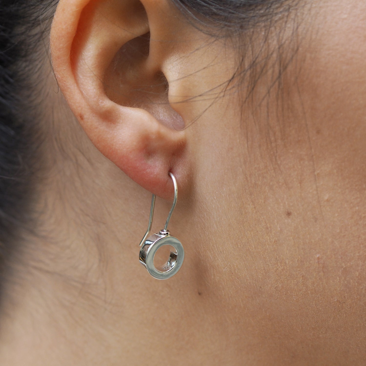 Lena Circle Drop Earrings