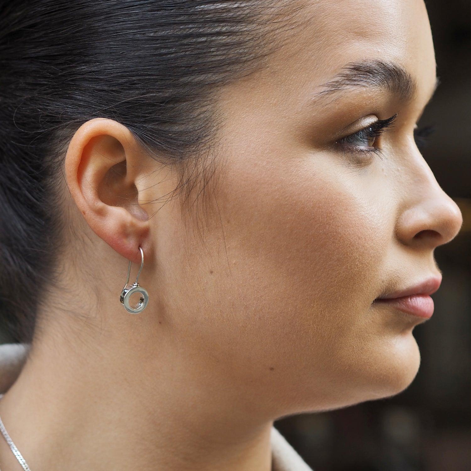 Lena Circle Drop Earrings