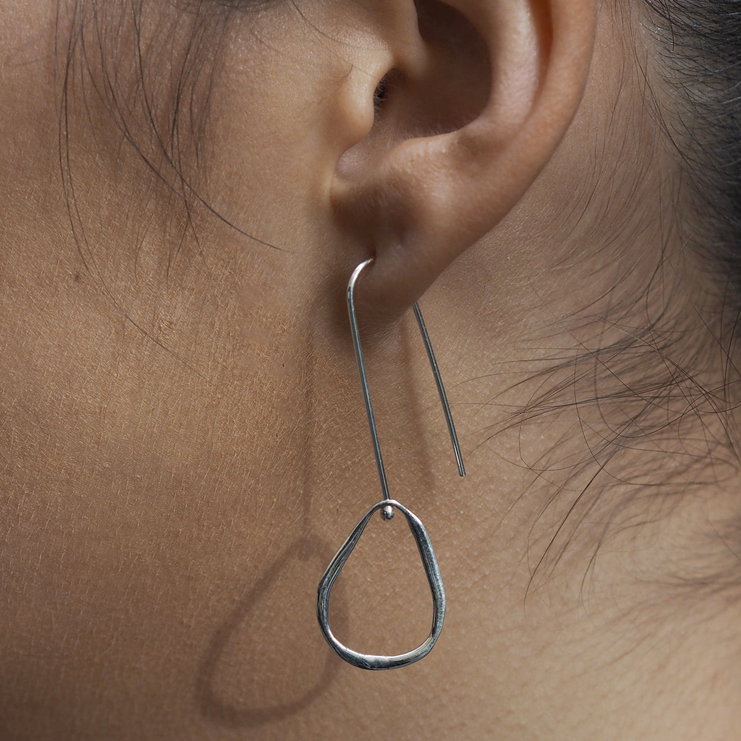 Toro Polished Single Long Drop Earrings