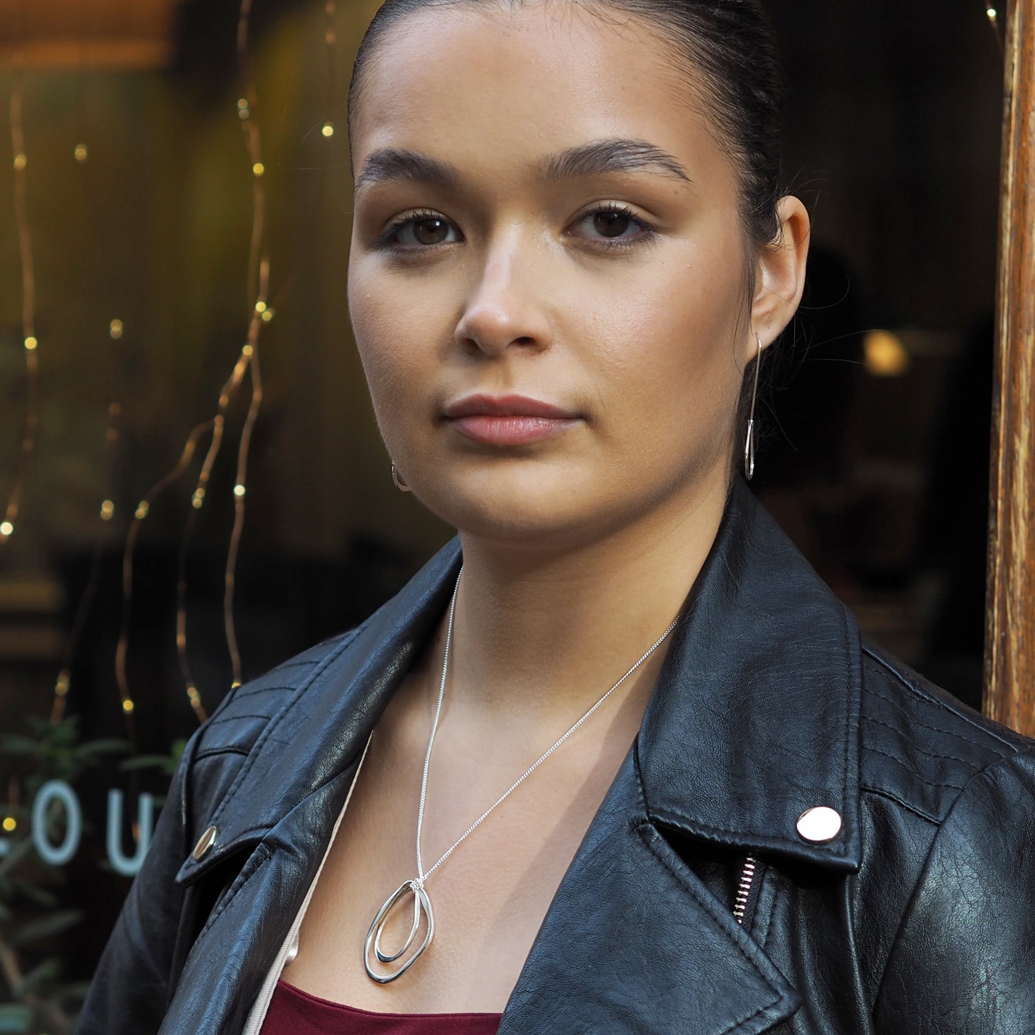 Toro Polished Single Long Drop Earrings