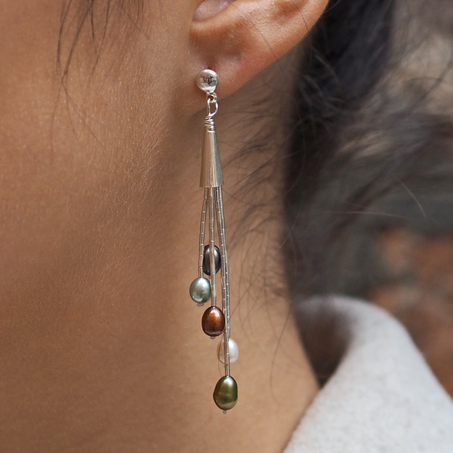 Evelyn Multi Pearl Earrings