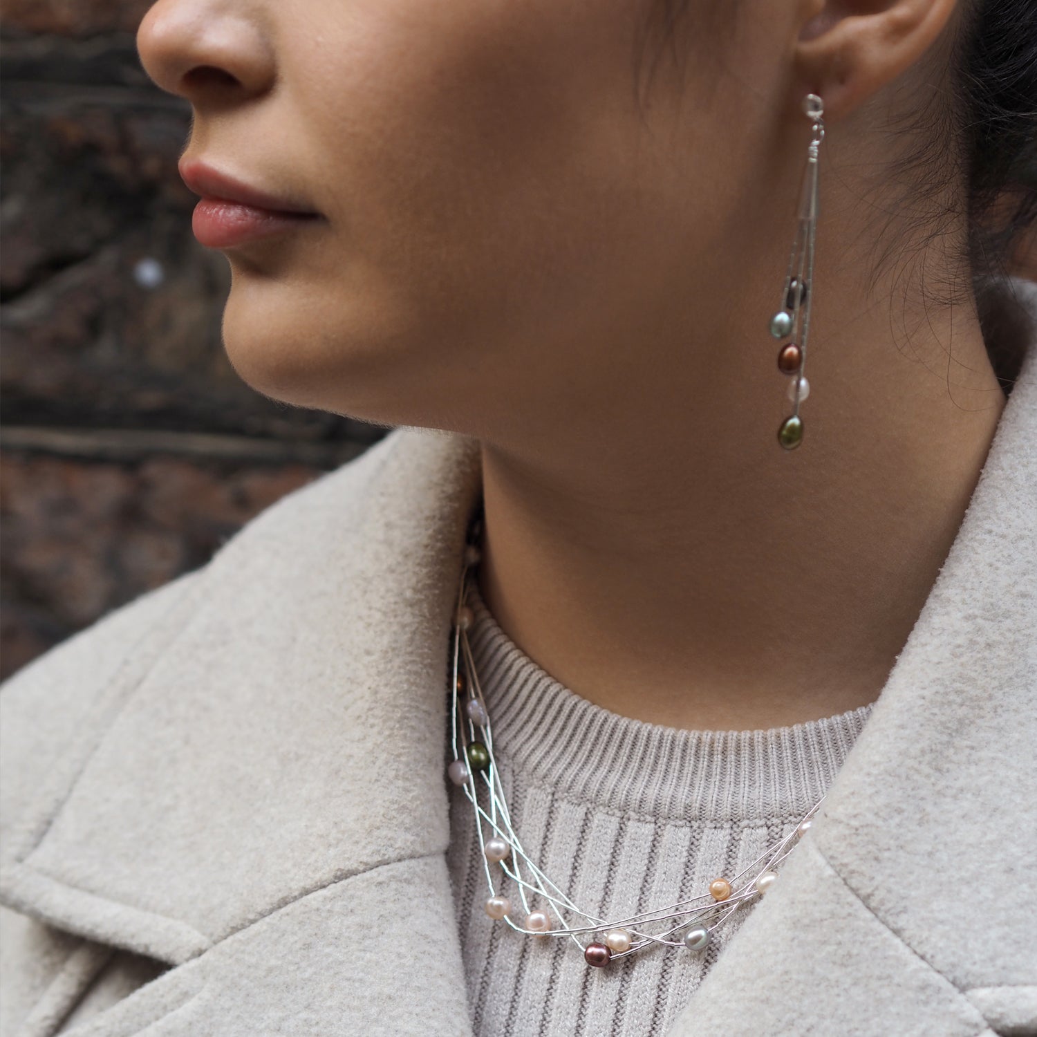 Evelyn 5 Multi Pearl Necklace