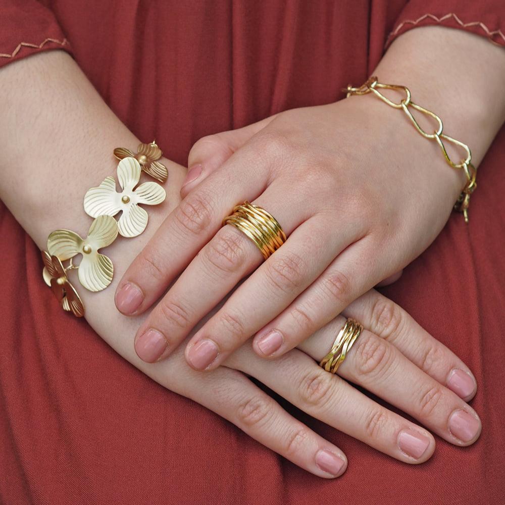 Viola Large Gold Bracelet