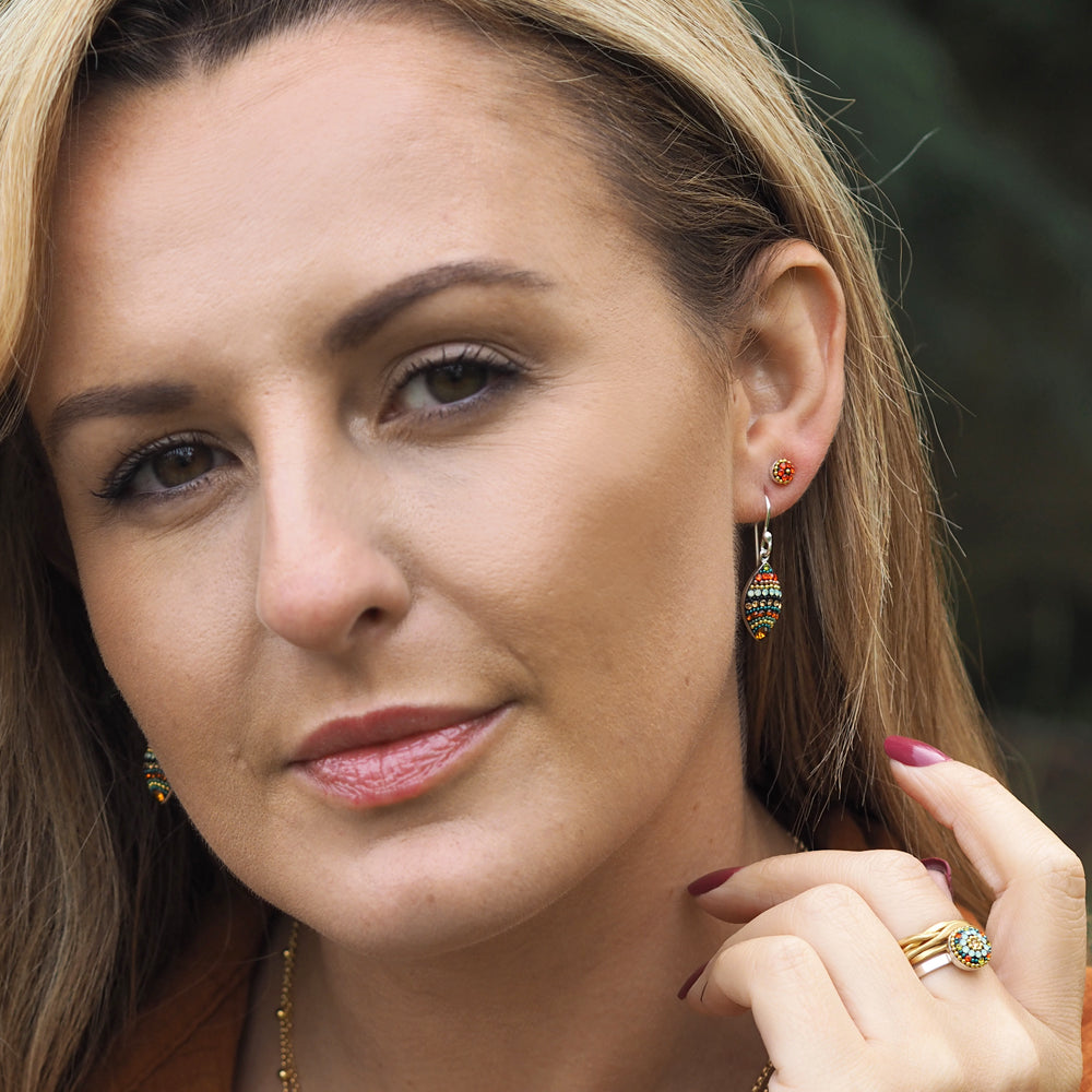 Allegra Vintage Dream Leaf Drop Earrings