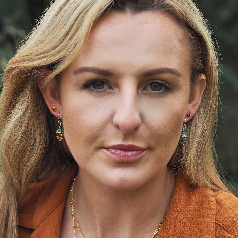 Allegra Vintage Dream Leaf Drop Earrings