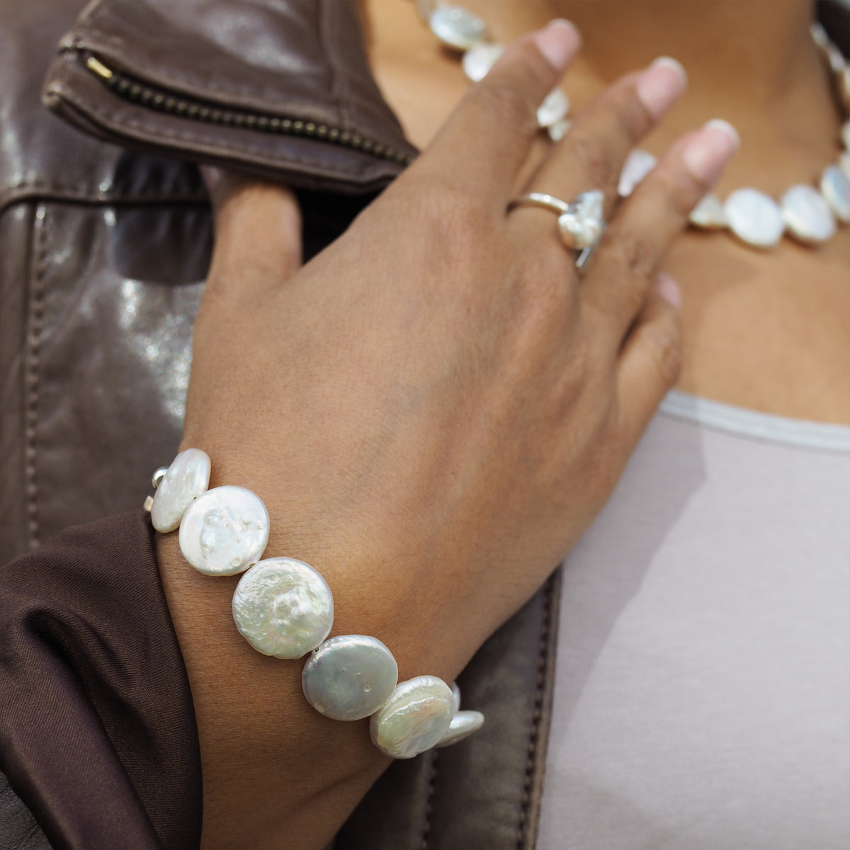 Baroque Pearl Round Bracelet