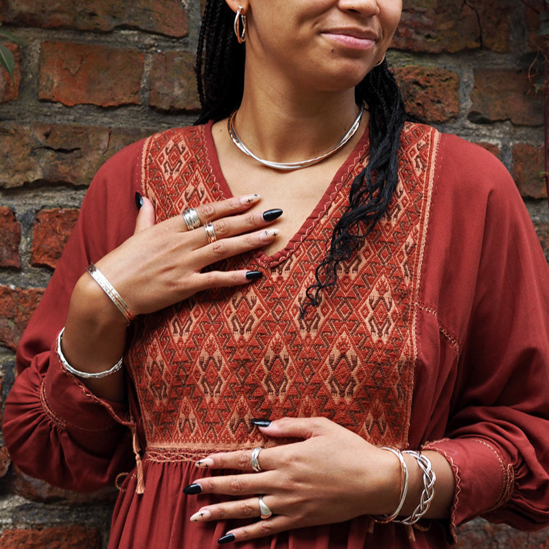 Duo Arista Copper/Silver Choker