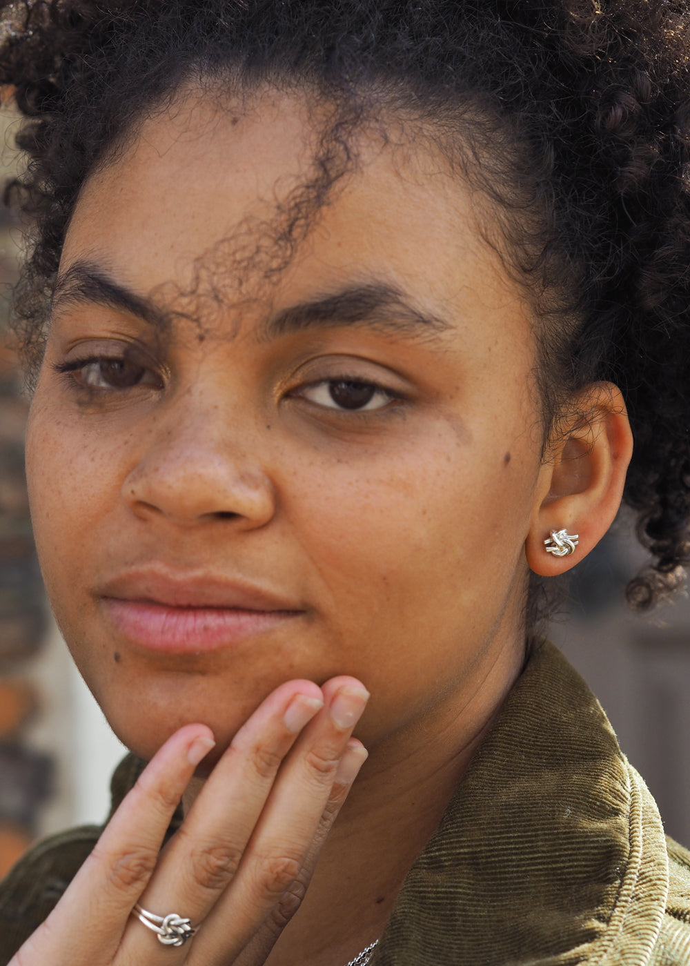 Dara Celtic Knot Silver Stud Earrings
