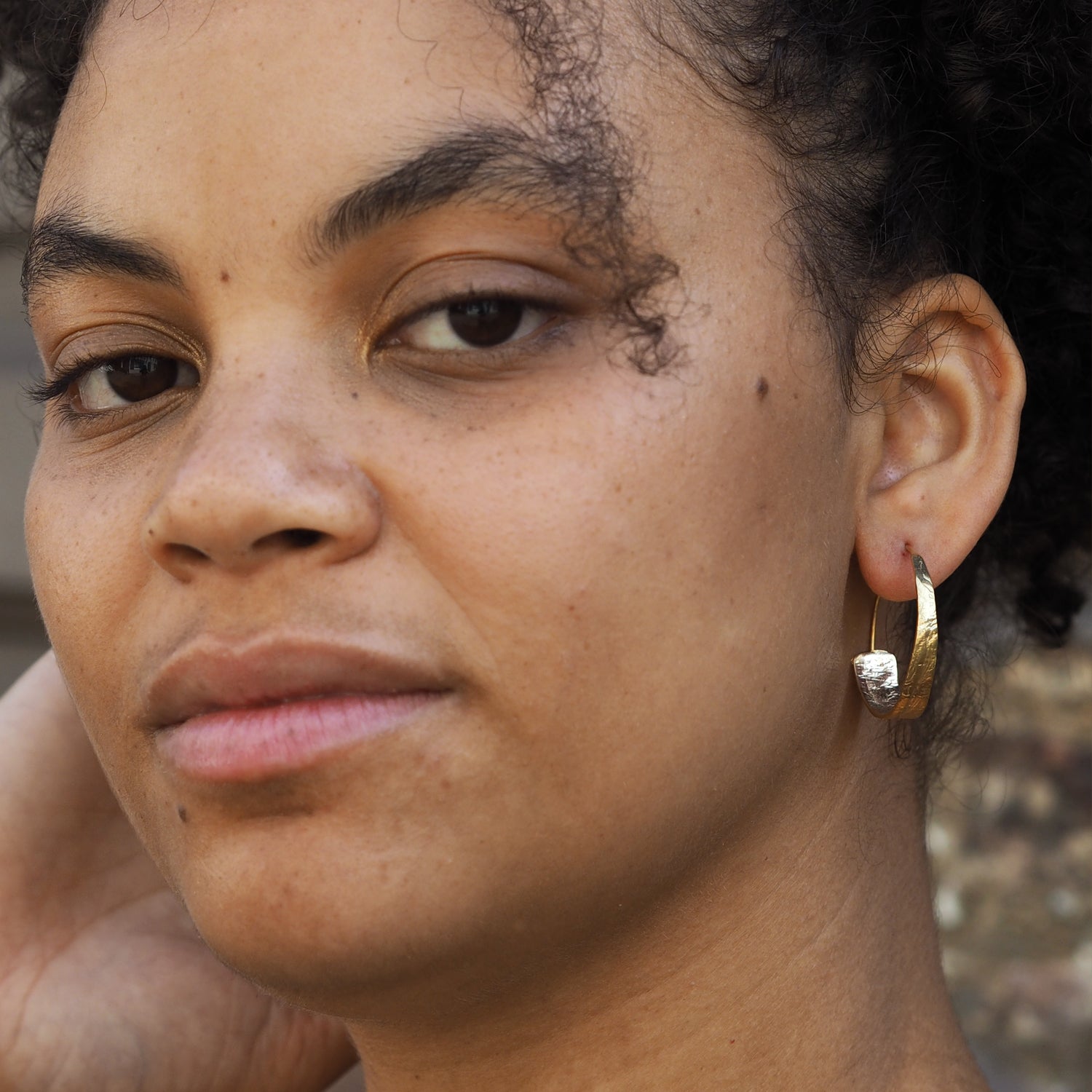 Foresta Divine Hoop Gold Earrings